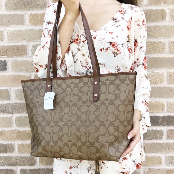 Gaby’sBags👜💕-NWT Coach Tote ZIP Tote - Picture 5 of 7